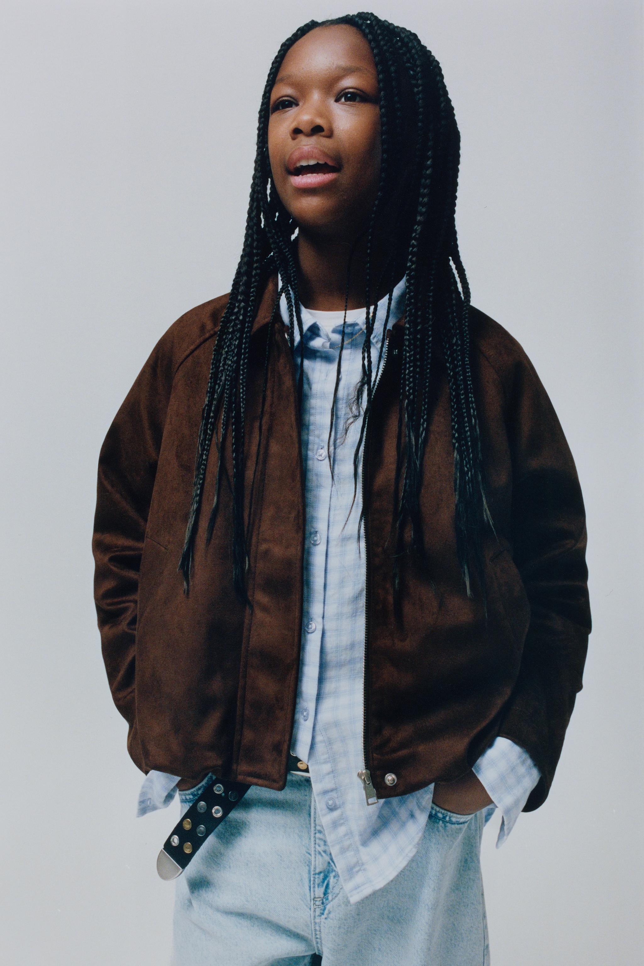 BLOUSON BOMBER EFFET DAIM